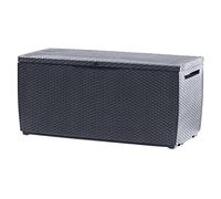 Keter Capri Outdoor Plastic Storage Box - Graphite, 123 x 53.5 x 57 cm, 302 L, 250 kg Load Capacity
