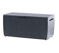 Keter Garden Storage Box Capri 302 L Anthracite Entryway Trunk Chest Bench Box