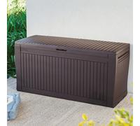 Keter Comfy Wood Effect 270L Plastic Garden Storage Box - Brown