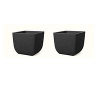 Keter Cotswold Planter 38Cm Square, Millstone Grey, Pack Of 2