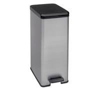 Keter Curver Deco Slim Bin Pedal 40L, Silver