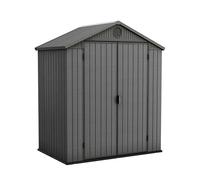 Keter Darwin 6 x 4ft Grey Plastic 2 Door Shed Floor Included Outdoor Garden