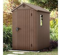 Keter Darwin 6X4 Ft Apex Plastic Shed With Floor & 1 Window (Base Included)