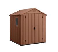 Keter Darwin 6X6 Ft Apex Plastic 2 Door Shed With Floor & 1 Window (Base Included)