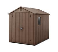 Keter Darwin 8X6 Ft Apex Plastic 2 Door Shed With Floor & 1 Window (Base Included)