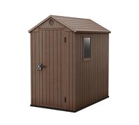 Keter Darwin NEW 6 x 4ft Apex Garden Patio Shed Bin Floor Window BASE INCLUDED