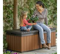 Keter Darwin 380L Outdoor Garden Storage Box - Brown