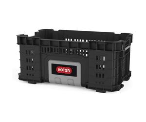 Keter DIY Tool Storage 22 Inch Organizer Durable Crate Black
