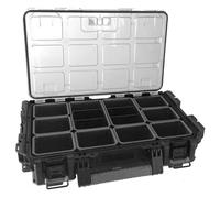 Keter DIY Tool Storage Organizer Black Clear Cover