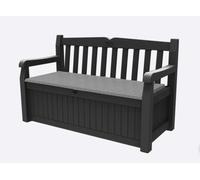 Keter Eden Graphite Outdoor Garden Storage Bench - 265L