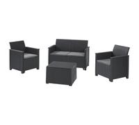 Keter Emma 2 Seater Lounge Set - Graphite Grey