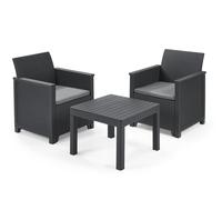 Keter Emma Balcony Set, Garden Furniture Set, Dark Grey
