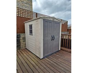Keter Factor 6 x 6ft Outdoor Garden LARGE Durable Storage Patio Shed Unit