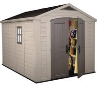 Keter Factor Beige Garden Shed 8 x 11 ft Double Door Apex Roof DURABLE