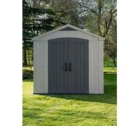 Keter Factor Apex Garden Storage Shed 8 x 8ft - Beige/Brown
