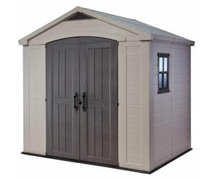 Keter Garden Shed Factor 86 Beige Log Timber Cabin Storage Shed Garage House