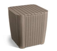 Keter Garden Side Table Luzon Wicker Patio Outdoor Coffe Table Dinner Table