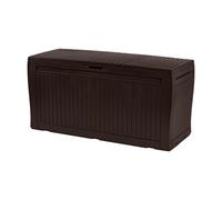 Keter Comfy Wood Effect 270L Plastic Garden Storage Box - Brown