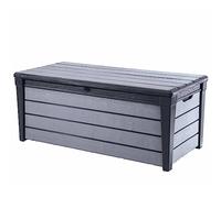 Keter Garden Storage Box Brushwood 455L Anthracite Outdoor Trunk Chest Bench