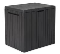Keter Garden Storage Box City 113L Outdoor Entryway Trunk Chest Bench vidaXL