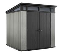 Keter Artisan Grey Double Door Outdoor Pent Garden Storage Shed - 7 x 7ft