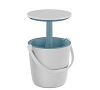 Keter Table Cooler White and Ocean Blue Garden Beach Picnic Table Ice Bucket
