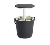 Keter GoBar Outdoor Ice Cooler Table Garden Furniture - Dark Grey/Cream