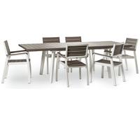Keter Harmony 6 Seater Plastic Patio Set - Cappuccino