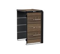 Keter Hideaway 240L Resin X1 Extention Bin Storage - Walnut Brown (W)61.2Cm (D)84.3Cm (H)121.2Cm