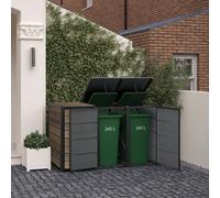 Keter Hideaway X3 Base Unit & Extension Walnut Brown 240L Bin Storage (H)1212mm (W)2056mm