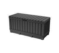 Keter Kentwood 350L Resin Garden Storage Box - Graphite 4X2 Ft (W)128Cm (D)53.6Cm (H)59Cm