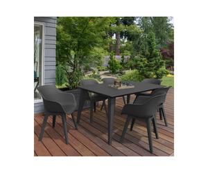 Keter Lima 6 Seater Dining Table Set
