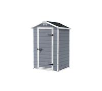 Keter Manor 4x3 ft Grey Outdoor Garden Storage Shed for Weatherproof Utility
