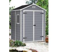 Keter Manor Double Door Plastic Shed Grey - 6 x 5 ft