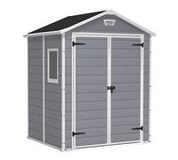 Keter Manor Double Door Plastic Shed Grey - 6 x 5 ft