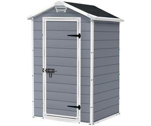 Keter Manor Outdoor Garden Storage Shed, Grey, 4 x 3 ft