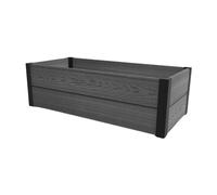 Keter Maple Raised Planter 106 x 50 x 32 cm Grey Evotech Plastic Weatherproof Maintenance Free Garden Bed for Vegetables Herbs Flowers Quick Assembly Sturdy Construction