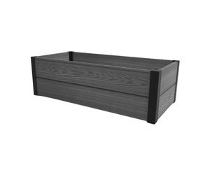 Keter Maple Raised Planter 106 x 50 x 32 cm Grey Evotech Plastic Weatherproof Maintenance Free Garden Bed for Vegetables Herbs Flowers Quick Assembly Sturdy Construction