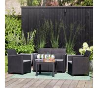 Keter Marie 4 Seater Rattan Effect Garden Sofa Set - Grey