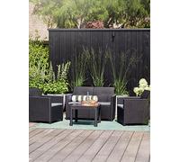 Keter Marie 4 Seater Rattan Effect Garden Sofa Set - Grey