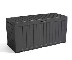 Keter Marvel Plus 270L Garden Outdoor Storage Box LOCKABLE Bin Store Shed Grey