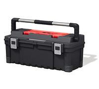 Keter Master Pro Series 17181010 Tool Box 26 Inch Metal Latch Plastic Red/Silver