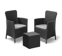 Keter Miami Balcony plus Vigo Graphite Bistro Set, Grey