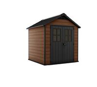 Keter Newton 7X7 Ft Apex Composite 2 Door Shed With Floor & 2 Windows