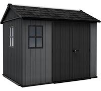 Keter Newton Plus Apex Outdoor Storage Shed Grey - 9 x 7.5ft