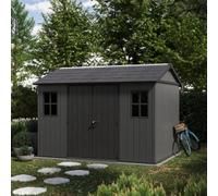 Keter Newton Plus Apex Outdoor Storage Shed Grey -11 x 7.5ft
