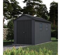 Keter Newton Plus Apex Outdoor Storage Shed Grey - 7.5 x 11ft