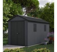 Keter Newton Plus Apex Outdoor Storage Shed Grey - 7.5 x 13ft