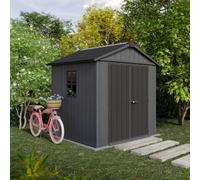 Keter Newton Plus 7 x 7.5ft Grey Steel Double Wall Shed - Size: 7 x 8ft - Wilko