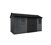 Keter Newton Plus Shed 13x7.5ft - Grey, All Weather Resistant, Easy to Clean, Fade-Free